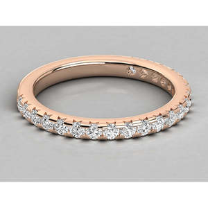 Anillo Brillante de Oro de 9K para Mujer con Diamante Cultivado en Laboratorio de Corte Redondo Estilo Solitario - Product Image 1
