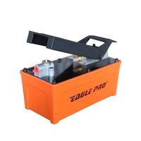 Promotion GYEP Powerteam Pompe à air hydraulique 24V en acier à commande au pied avec moniteur de pression des pneus pour réparation de châssis de voiture et vérins de levage Garantie 12 mois