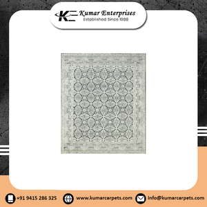 Lujosa alfombra de seda de bambú esponjosa persa moderna anudada a mano estilo mosaico bordado antideslizante alfombra de área de pila media conjunto hogar - Product Image 2