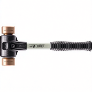Marteau à tête souple SIMPLEX avec une longueur de 300 mm et un diamètre de tête de 30 mm, manche en fibre de verre dure, manchon en cuivre, marque HALDER - Product Image 3