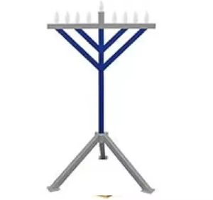 Menorá Metálica Clásica Judía para Aceite, Moderna de 9 Brazos, Decoración Ecológica para Hanukkah y Navidad por Decor Impex - Product Image 6
