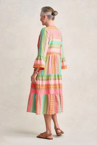 Vêtements d'été pour femmes Robe texturée à tissage en V pour les événements en plein air et les sorties décontractées Style parfait pour le temps chaud et ensoleillé - Product Image 3