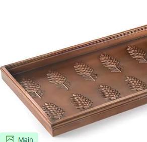 Bandeja de madera con patrón tejido elegante Bandeja de servicio elegante para comedor y decoración del hogar Uso multiusos - Product Image 2