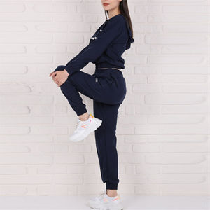 Custom Logo High Quality Jogger Gym Crop <b>Top</b> Oversize Casual Hoodie Sweatshirt Two Piece Winter <b>Warm</b> Sets <b>Women's</b> Clothing - Product Image 2