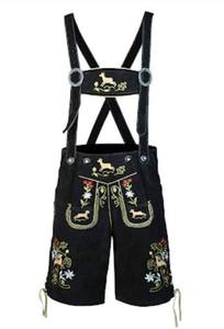 Shemax Trachten shorts pour hommes lederhosen gris ombré OEM personnalisé nouveau bavarois oktoberfest lederhosen - Product Image 4