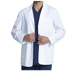 Traje médico largo de laboratorio, bata blanca, uniformes de Hospital transpirables, ropa de enfermera de ciencia médica, bata de laboratorio blanca, ropa clínica - Product Image 1