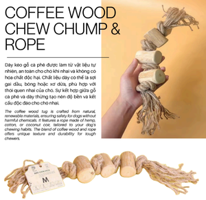 Juguete Masticable Natural para Perros / Madera de Café con Cuerda de Vietnam, Cuerda de Cáñamo 100% - Product Image 4