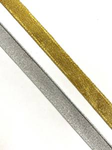 Wholesale 25Yards/Roll 3/4" Inch Double Face Metallic Glitter <b>Ribbon</b> Solid Color 100% Polyester High Tenacity KT Brand 7-Day - Product Image 4