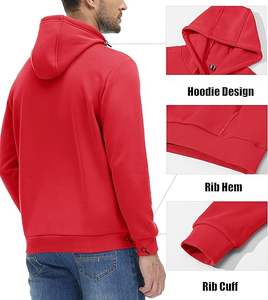 Men's <b>Sherpa</b> Hoodie Jacket Fleece <b>Lined</b> Zip up Warm Hoodies Sweatshirt Winter Zipper Sweater Pullover Hoodies Hooded Coat - Product Image 3
