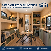 Bâtiment de bureau modulaire commercial de 20 pieds, type Apple Cabin House, avec salle de réunion pour parc industriel et équipe de projet