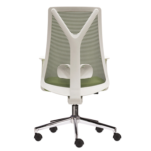 Chaise de bureau ergonomique HOM1087T-01 avec dossier en maille, assise en PU et base en aluminium, pivotante et réglable, pour la maison, l'hôtel et l'hôpital - Product Image 4