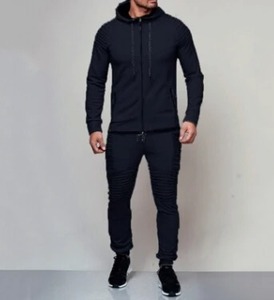 Sweatshirts et pantalons décontractés à manches longues pour hommes ensemble deux pièces en polaire survêtement d'automne 2024 sweat à capuche chaud Streetwear pour hommes - Product Image 4