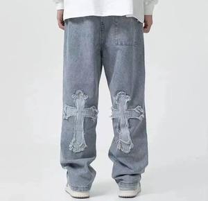 Pantalones Vaqueros de Lona para Hombre, Diseño Personalizado, Corte Ajustado, Estilo Vintage, Impermeables, Transpirables, Servicio OEM - Product Image 5