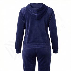 Ensemble de survêtement pour femme, couleur personnalisée, fermeture éclair, manches longues, pull confortable, pantalon de jogging, ensemble de sport de haute qualité pour la salle de sport et le fitness - Product Image 2