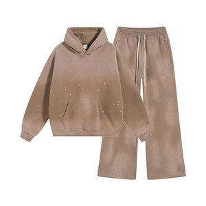 Conjunto Deportivo de 2 Piezas con Capucha para Invierno, Estilo Urbano, Felpa Técnica, Lavado Ácido, Lavado a la Piedra, Sudadera con Capucha Estampada en 3D, Pantalones Deportivos con Bolsillos - Product Image 5