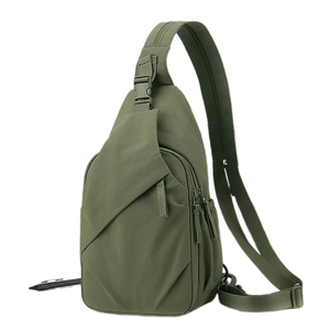 High Quality Unisex Black Sling Travel <b>Bag</b> Zipper Closure Fashionable Shoulder <b>Bag</b> with Polyester Lining From Vietnam Supplier - Product Image 2