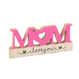 Ornement de table de fête des mères heureuse artisanat en bois meilleur <span class=keywords><strong>papa</strong></span> décorations en bois cadeaux de fête des pères heureux fournitures de fête - Product Image 5