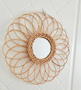 Espejo de ratán natural ecológico decoración de pared hecha a mano de Vietnam - Product Image 2