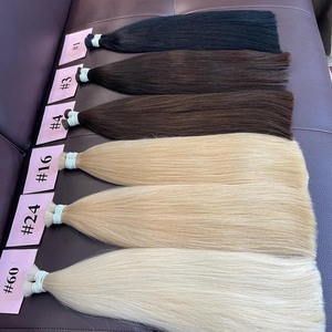 <b>TOP</b> PRODUCT! Hot Natural Straight Bulk Human Hair Extensions Raw Vietnamese Hair Manufacturer Vietnamese Ready to Ship - Product Image 1