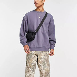 Sudadera Lisa al por Mayor para Otoño e Invierno, Gruesa, Estampada, Cuello Redondo, Lavada al Ácido, Sudadera Gruesa Lavada - Product Image 4