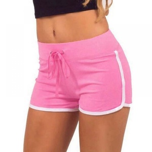 Women's Cotton Booty Shorts – Breathable High Waist Running, Yoga & Fitness Shorts, <b>Candy</b> Color Slim Fit Summer Activewear with - Product Image 2