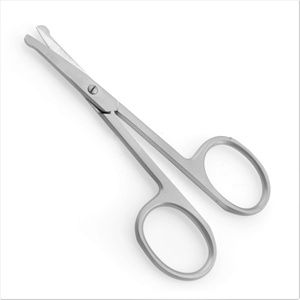 KOUNAIN Rose Gold Baby Nail <b>Scissors</b> Stainless Steel <b>Safety</b> Probes Cuticle <b>Scissor</b> Straight Curved 3.5\" Smooth Nail Care - Product Image 4