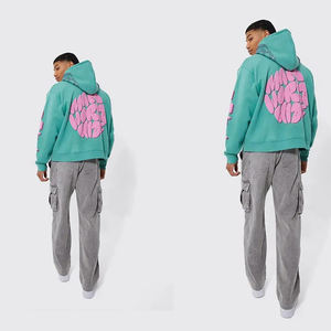 Sweats à capuche imprimés bouffants | Streetwear urbain personnalisé | Pull surdimensionné à la mode | Conception de sweat à capuche d'hiver - Product Image 6