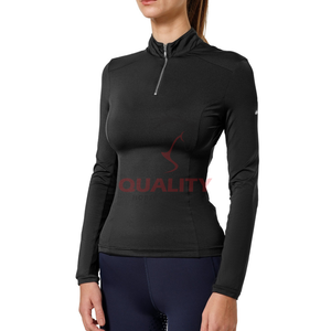 Camisa atlética Ecuestre para mujer a caballo, transpirable, de secado rápido, que absorbe la humedad, diseño elegante, tela elástica, tops para mujer - Product Image 1
