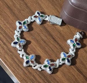 จี้รูปใบไม้ชุบทองคำขาว ขนาด 7 นิ้ว 8 นิ้ว ทรงปรินเซสคัท ประดับเพชร สไตล์ฮิปฮอป ของขวัญวันเกิดและวันครบรอบสำหรับทุกเพศ - Product Image 5