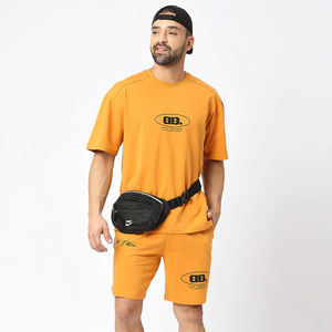 Conjunto de camiseta de manga corta de gran tamaño de verano para hombre Soporte personalizado Tendencia Moda con cierre de cintura elástica Nueva llegada Venta completa - Product Image 4