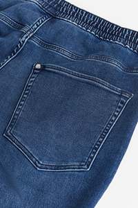 Joggers regulares cónicos híbridos para hombre, vaqueros de mezcla de algodón y poliéster de alta calidad, cintura elástica y con cordón, precio al por mayor - Product Image 2