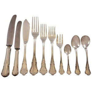 Ensemble unique et élégant de couverts en métal argenté Taille et finition personnalisées Fabrication et fournisseur de l'Inde pour le mariage d'hôtel - Product Image 1