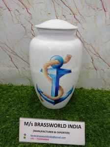 โกศใส่ศพโลหะสำหรับผู้ใหญ่วัสดุทองเหลืองทำด้วยมือสำหรับขี้เถ้าของมนุษย์ - Product Image 3