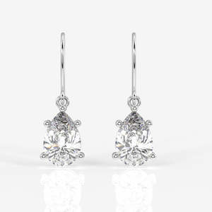 18K <b>Gold</b> <b>Dangle</b> <b>Earrings</b> with Pear Cut Moissanite Diamond Elegant 18k <b>Gold</b> Jewelry - Product Image 5