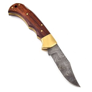 6.5 pouces fait à la main de haute qualité couteau pliant gaine en cuir rasoir pointu OEM ZR FD14 - Product Image 2