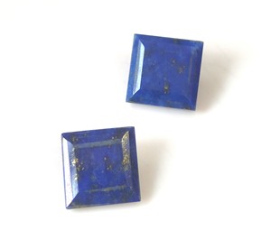 Piedra preciosa facetada lapislázuli azul natural al por mayor corte cuadrado 3mm-20mm para la fabricación de joyas - Product Image 1