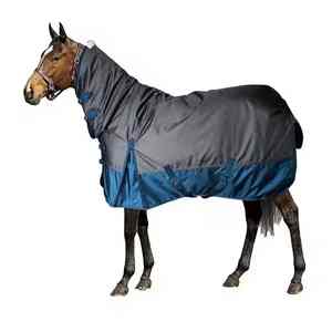 Couverture et couverture pour cheval d'hiver en polaire lourde imperméable de haute qualité avec coque en toile de coton pour l'équitation - Product Image 3