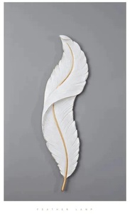 Lámpara de Pared Moderna de Resina con Forma de Pluma para Sala de Estar, Dormitorio, Hogar, Hotel, Restaurantes, Decorativa, la Mejor Colección - Product Image 3