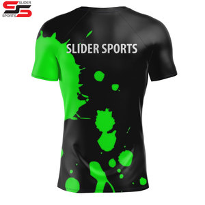 Camiseta de compresión sublimada OEM, camiseta de gimnasio de gran tamaño para hombre, camiseta ligera transpirable para entrenamiento muscular, Camiseta ajustada de secado rápido - Product Image 2