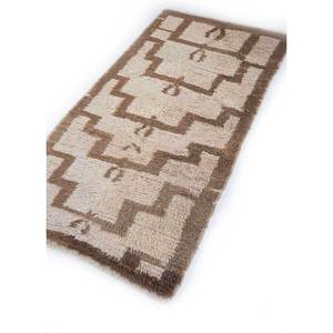 Zuri Beige <b>Brown</b> Hand Knotted <b>Wool</b> Rugs Geometric Abstract for Home Living Hallway Entryway Rectangle Puzzle Design-Pae-135 - Product Image 2
