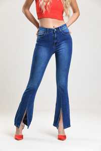 Vente en gros Pantalon cargo en denim à jambes larges et droites pour femmes européennes taille haute respirant trou Streetwear foncé fendu skinny - Product Image 5