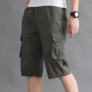 Shorts Cargo en Toile pour Homme – Taille Mi-Haute, Élastique, Respirant, Écologique, Infroissable, Longueur Genou, 6 Poches, Décontracté – Collection Été - Product Image 5