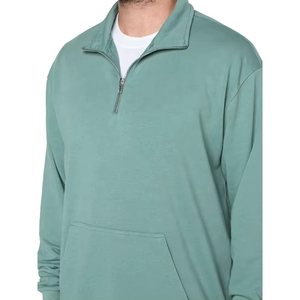 Sweat-shirt à capuche oversize à fermeture éclair sur le devant, à épaules tombantes, avec poche kangourou, en coton et polyester mélangé, imprimé numérique, pour l'hiver - Product Image 3