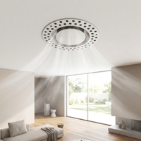Nouvel arrivage : Diffuseur rond sans cadre en ABS durable de 110 mm pour systèmes de cloisons sèches (bureaux et maisons)
