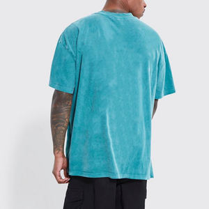 OEM/ODM Heavyweight 100% algodón lavado ácido camiseta antiarrugas ropa casual para hombres ropa de calle de alta calidad estampado estilo Hip Hop - Product Image 2