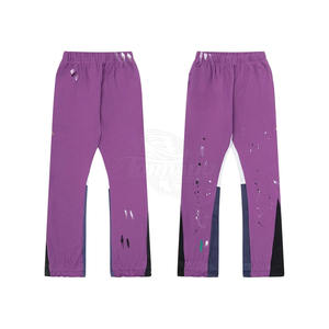 Private Label Men Flare Pants Solid Color Men Flare Pants Side Pockets Flare Pants For <b>Sale</b> - Product Image 2