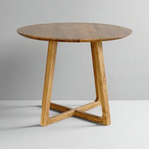 Table à manger carrée minimaliste couleurs personnalisées bois de teck massif durable pour café hôtel détaillant Option pour l'entrée - Product Image 5