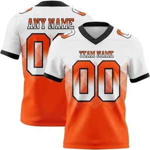 Camiseta de Fútbol Americano Personalizada, Sublimada, de Malla, Manga Corta, Cuello en V, Absorbe la Humedad, 100% Poliéster, para Adultos, Nombre del Equipo, Cualquier Nombre - Product Image 2