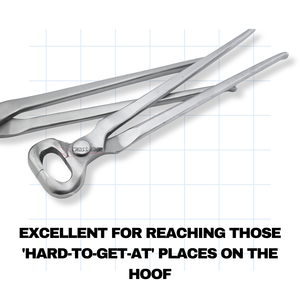 Pinzas de uñas de media pezuña de precisión de alta calidad, mango ergonómico, alicates de corte de herrador, acero inoxidable de 12 "personalizables - Product Image 4