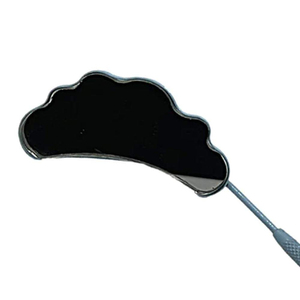 Miroir cosmétique professionnel pour artiste des cils, personnalisé, simple face, mural, en acier inoxydable plaqué or, poignée, usage quotidien - Product Image 2